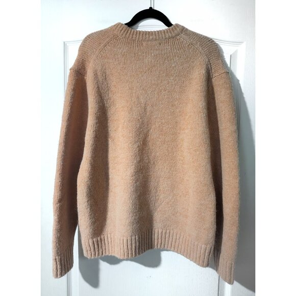 NEW! Zara | Men's Wool-Blend Crew Neck Sweater In Orange - Picture 3 of 10